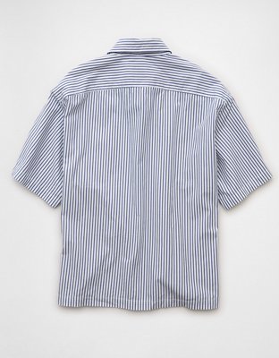 AE Poolside Poplin Striped Button-Up Shirt