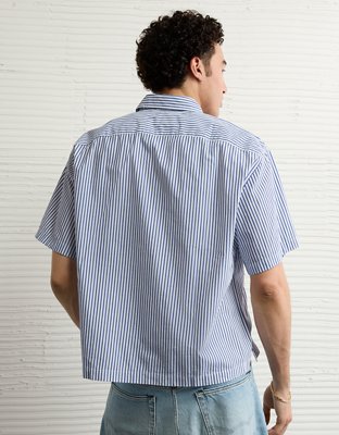 AE Poolside Poplin Striped Button-Up Shirt