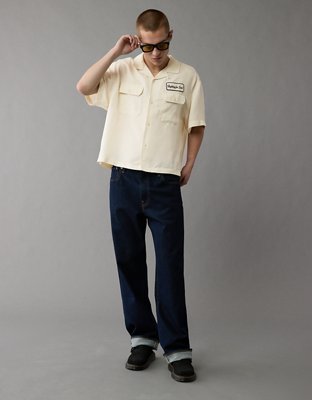 AE Pride Poolside Embroidered Button-Up Shirt