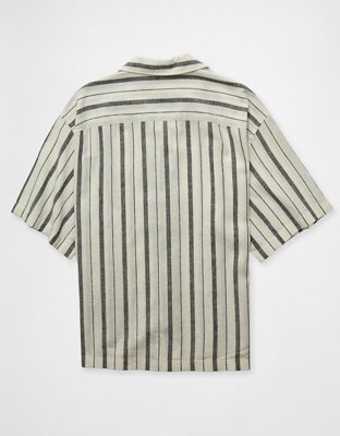 AE Relaxed Fit Linen-Blend Camp Collar Shirt