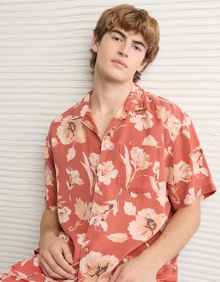 AE Relaxed Fit Short-Sleeve Camp Collar Shirt