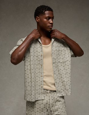 AE Relaxed Fit Short-Sleeve Camp Collar Shirt