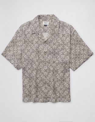 AE Relaxed Fit Short-Sleeve Camp Collar Shirt