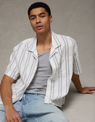 AE Relaxed Fit Short Sleeve Camp Collar Shirt