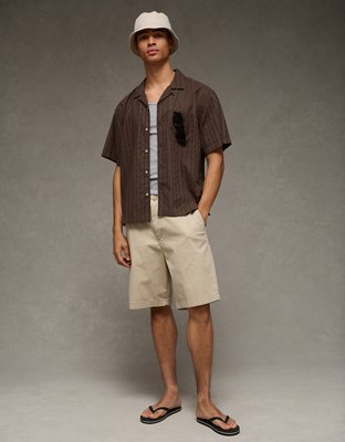 AE Relaxed Fit Short-Sleeve Camp Collar Shirt
