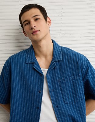 AE Relaxed Fit Short Sleeve Camp Collar Shirt