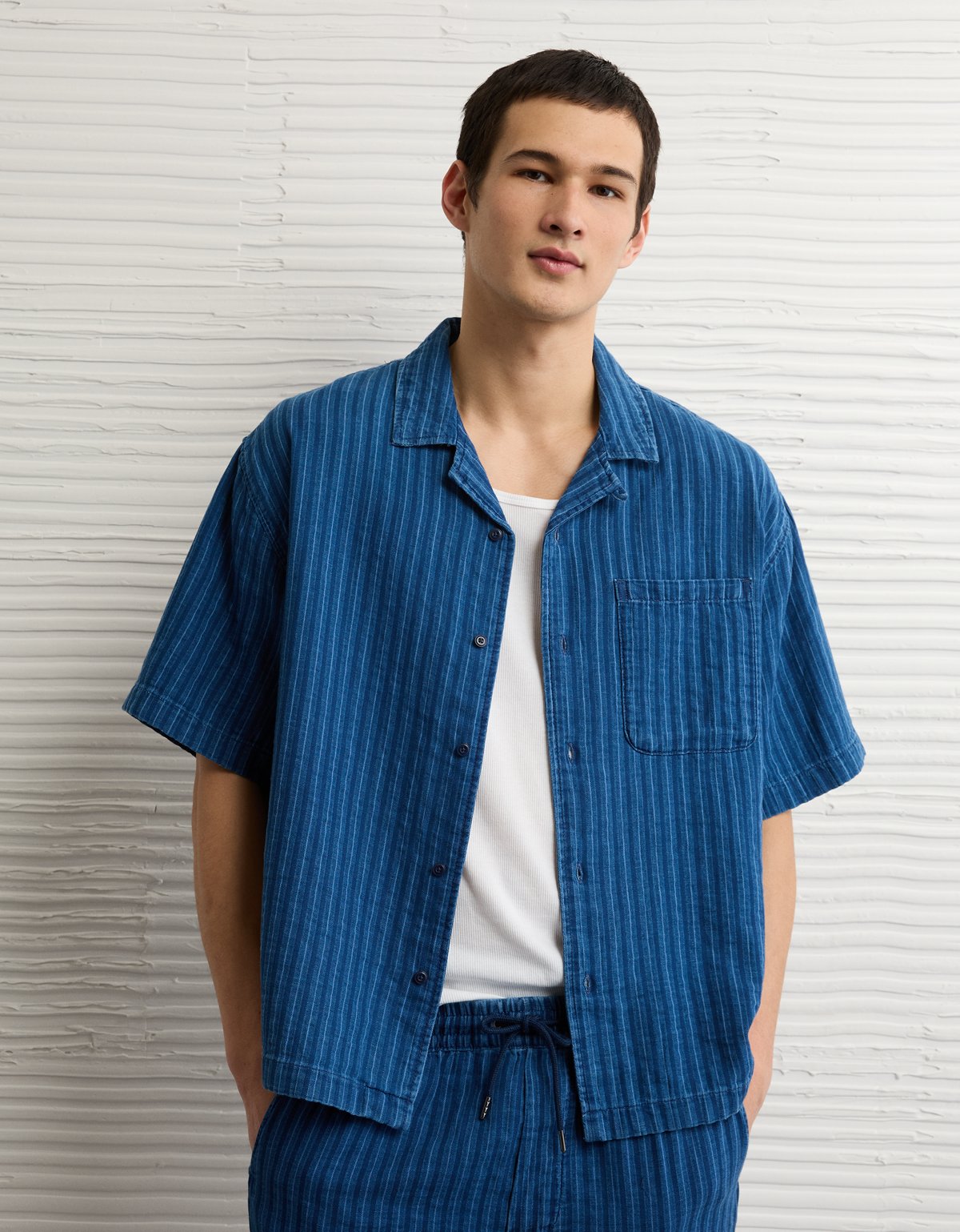 AE Relaxed Fit Short Sleeve Camp Collar Shirt - image 2