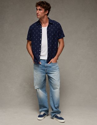 AE Short-Sleeve Button-Up Shirt