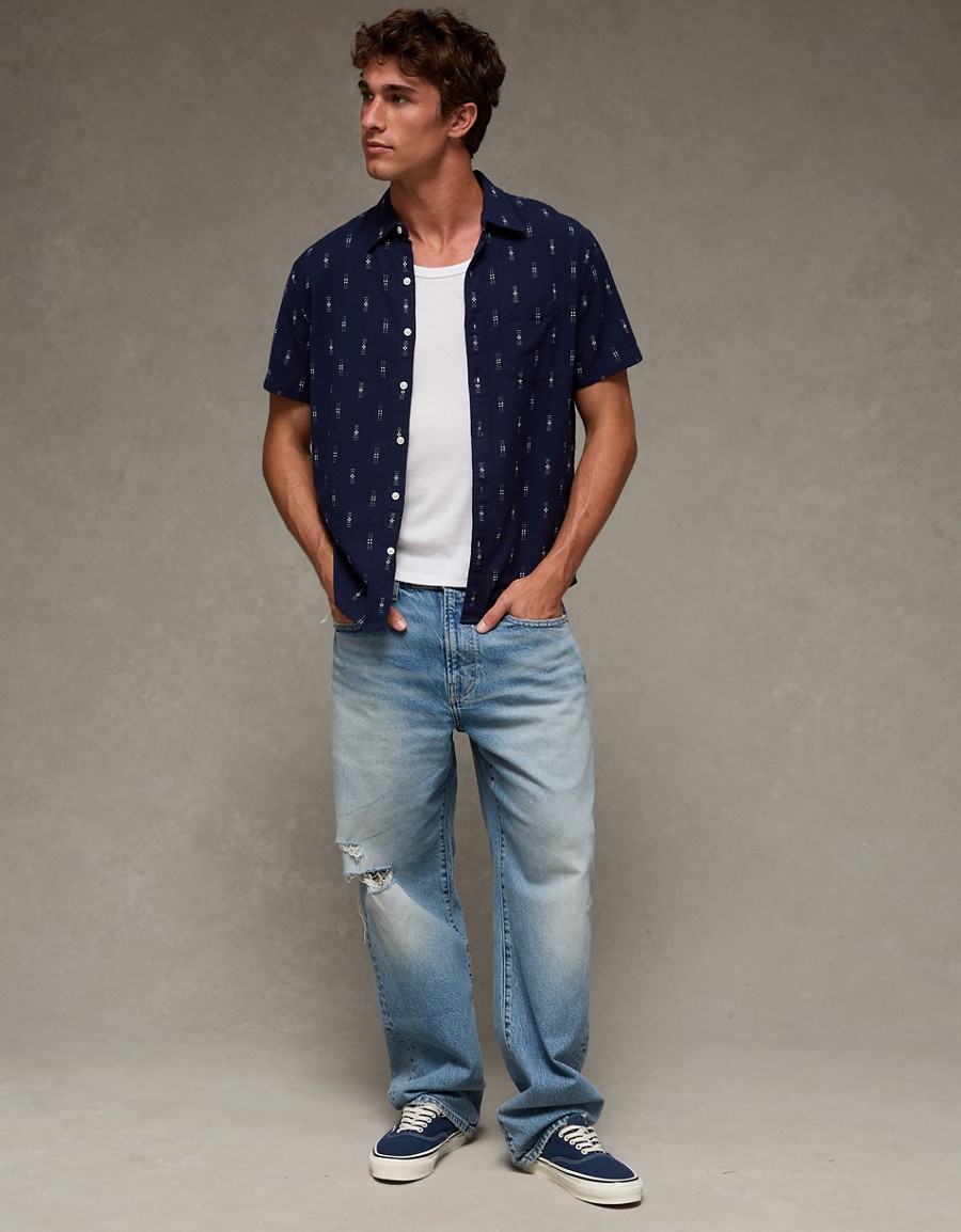 AE Short-Sleeve Button-Up Shirt