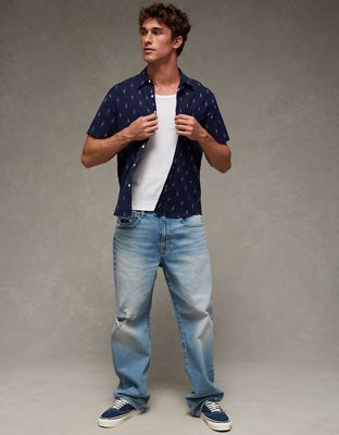 AE Short-Sleeve Button-Up Shirt