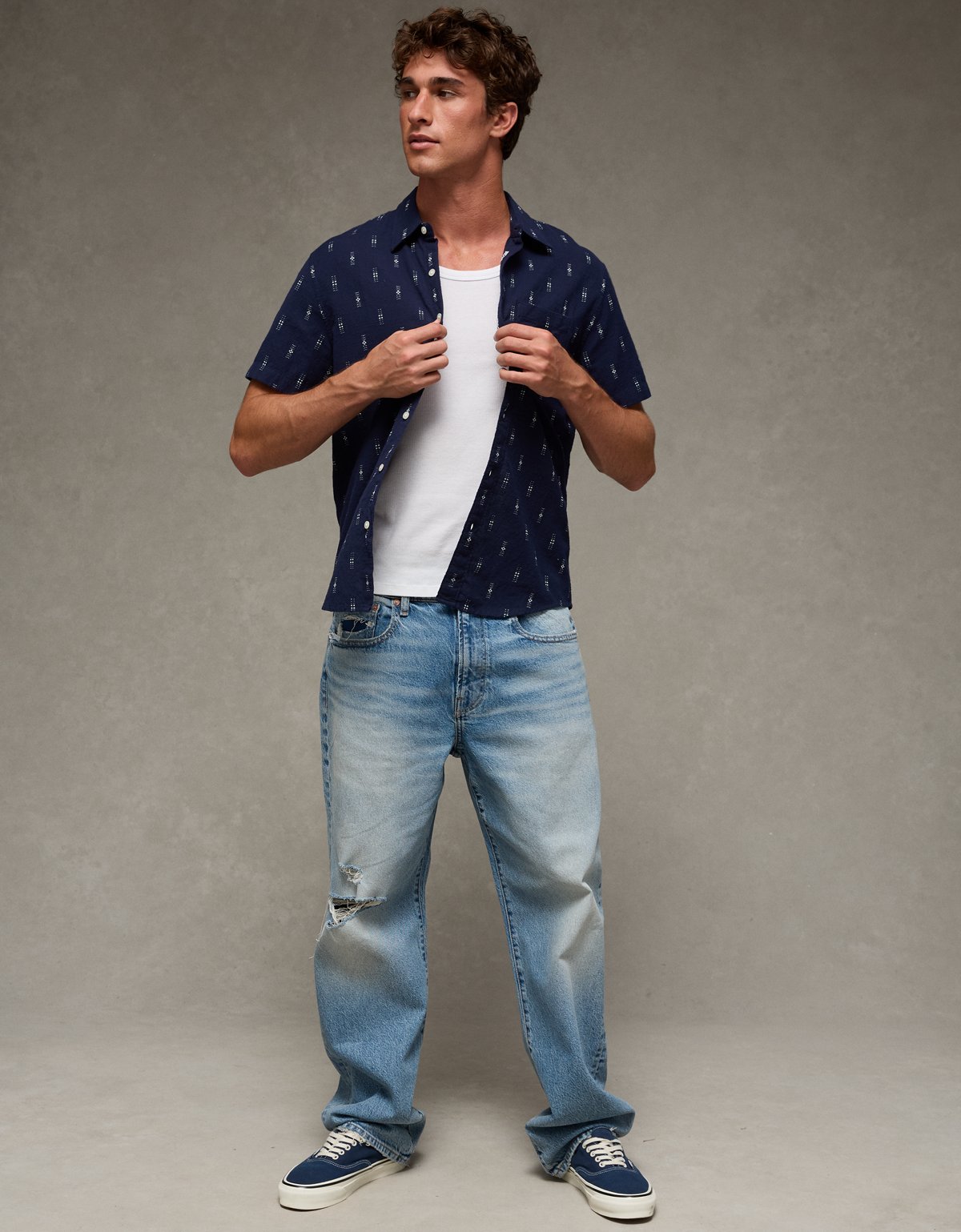 AE Short-Sleeve Button-Up Shirt - image 5