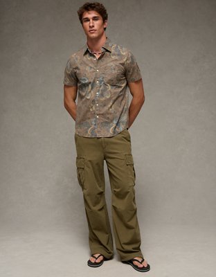 AE Short-Sleeve Button-Up Shirt