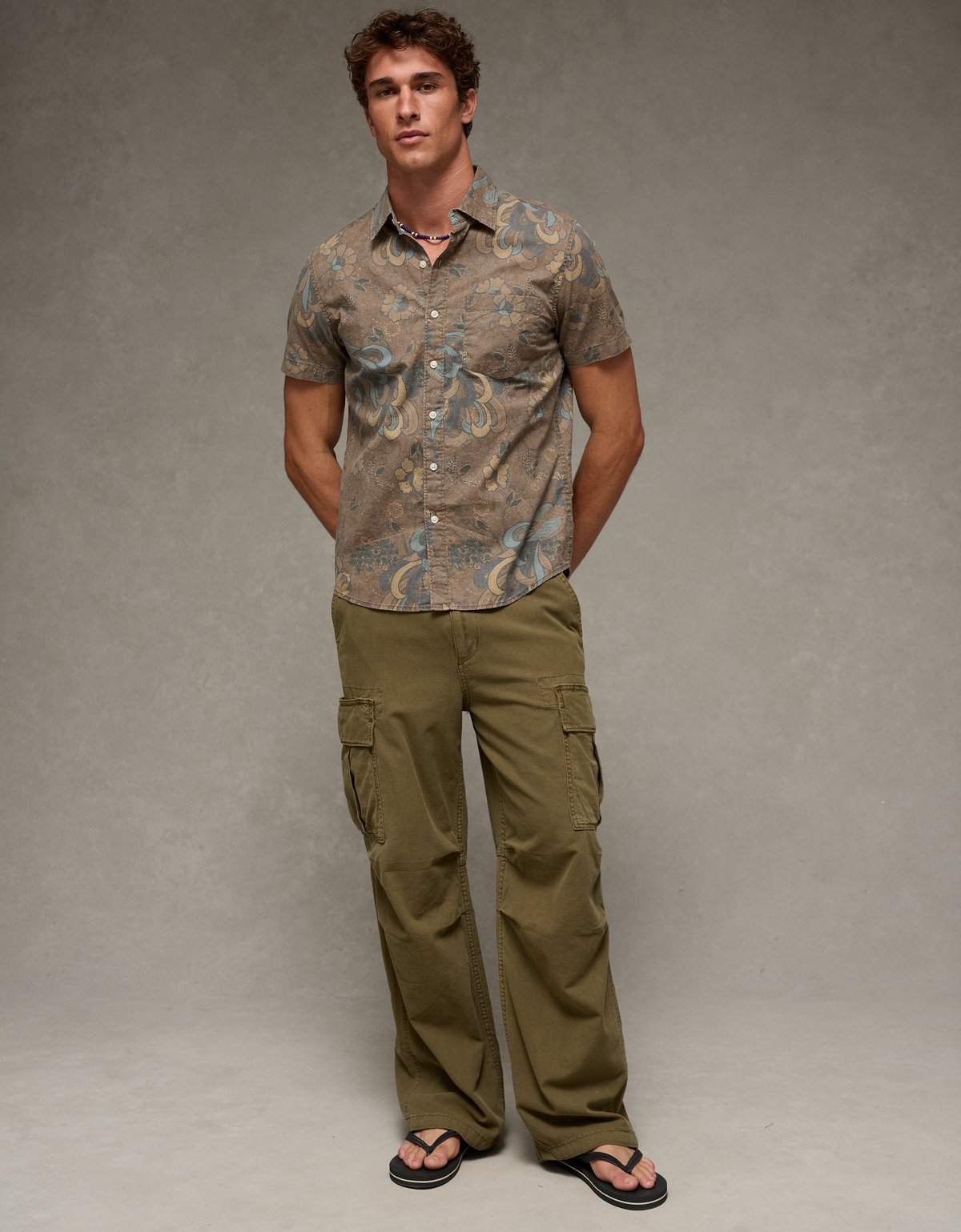 AE Short-Sleeve Button-Up Shirt - image 5