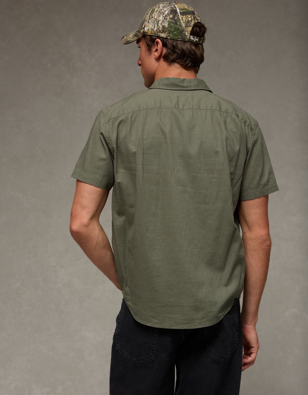 AE Short-Sleeve Button-Up Shirt - image 2