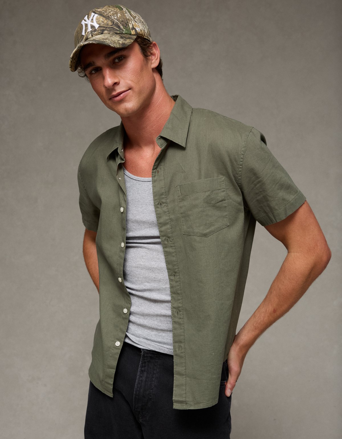 AE Short-Sleeve Button-Up Shirt - image 5
