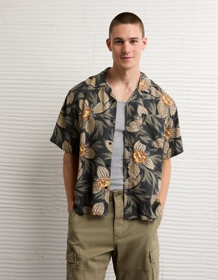 AE Relaxed Fit Camp Collar Button-Up Shirt from American Eagle - $54.95