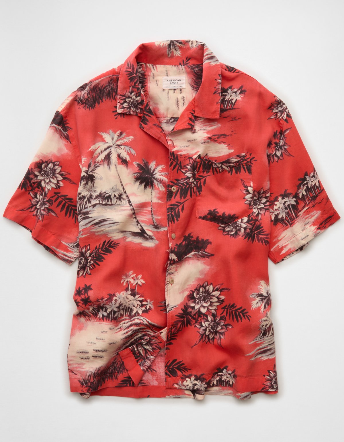 AE Relaxed Fit Camp Collar Button-Up Shirt - image 3