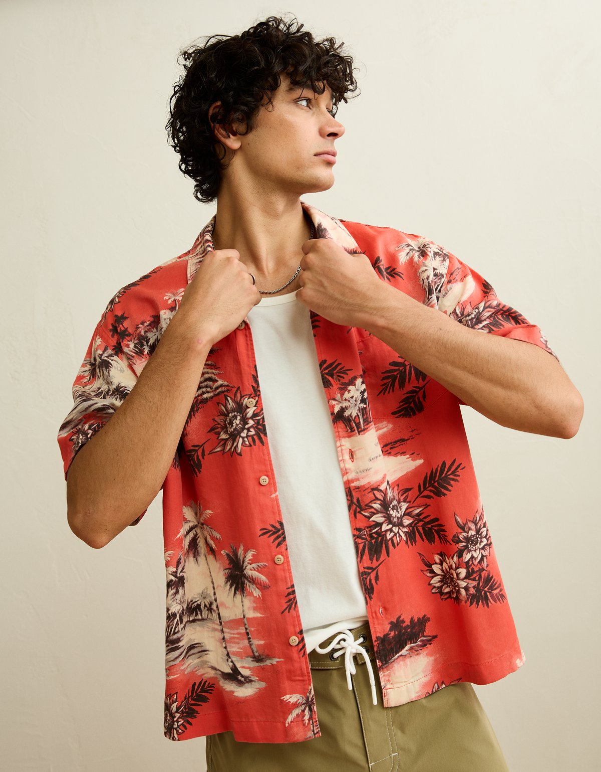 AE Relaxed Fit Camp Collar Button-Up Shirt - image 5