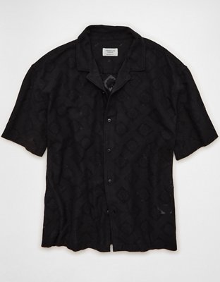 AE Relaxed Short-Sleeve Camp Collar Shirt