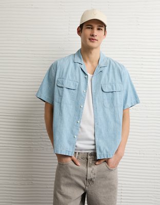 AE Relaxed Fit Short-Sleeve Camp Collar Shirt