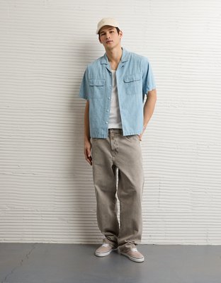 AE Relaxed Fit Short-Sleeve Camp Collar Shirt