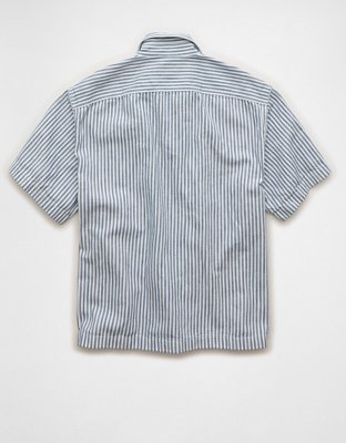AE Short-Sleeve Denim Button-Up Shirt