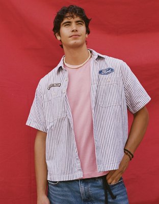 AE Relaxed Ford Denim Button-Up Shirt