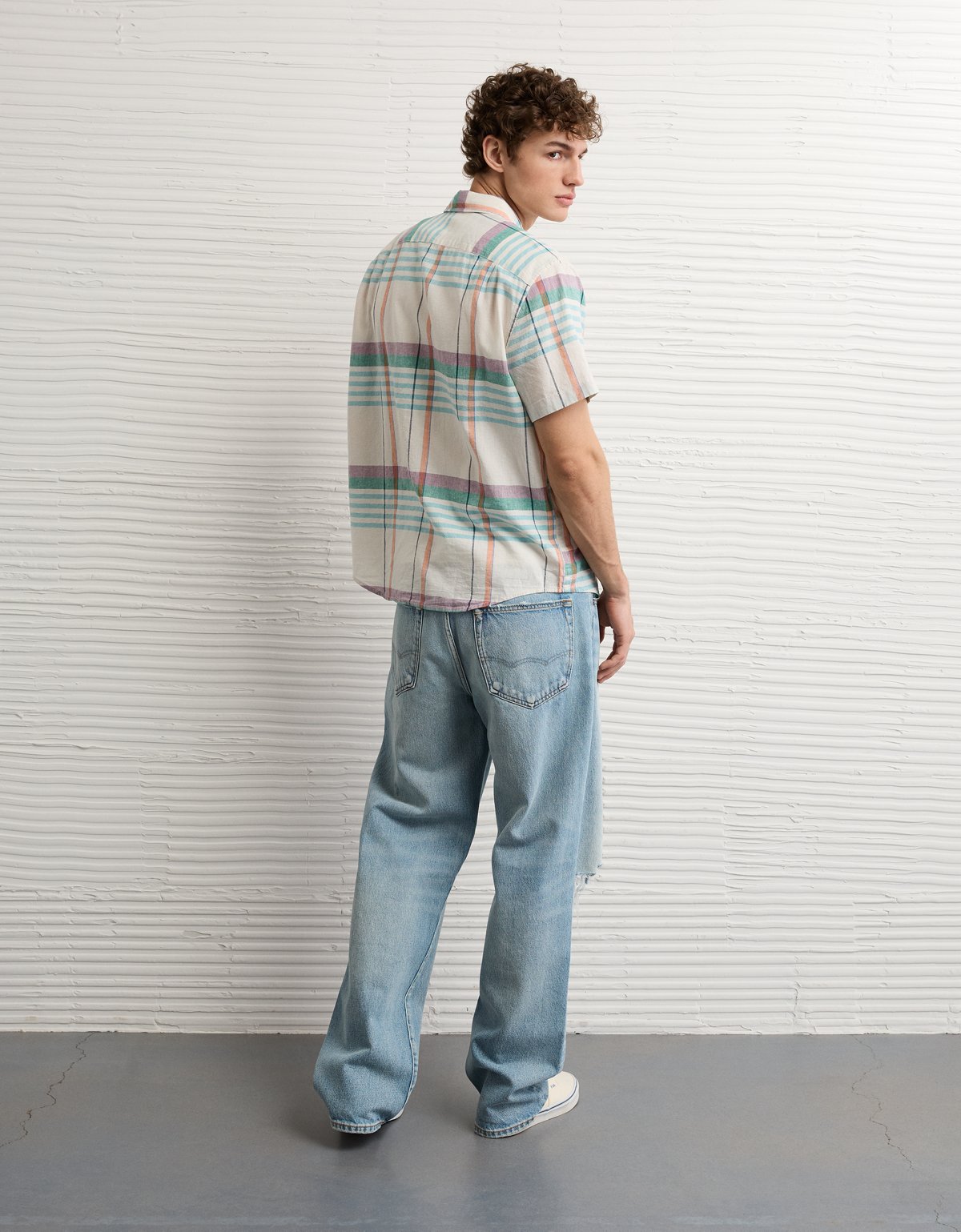 AE Standard Fit Linen-Blend Button-Up Shirt - image 2