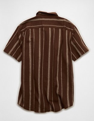 AE Standard Fit Linen-Blend Button-Up Shirt