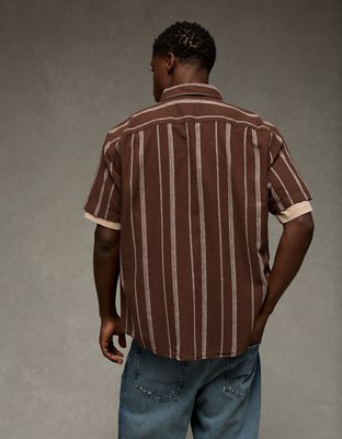 AE Standard Fit Linen-Blend Button-Up Shirt
