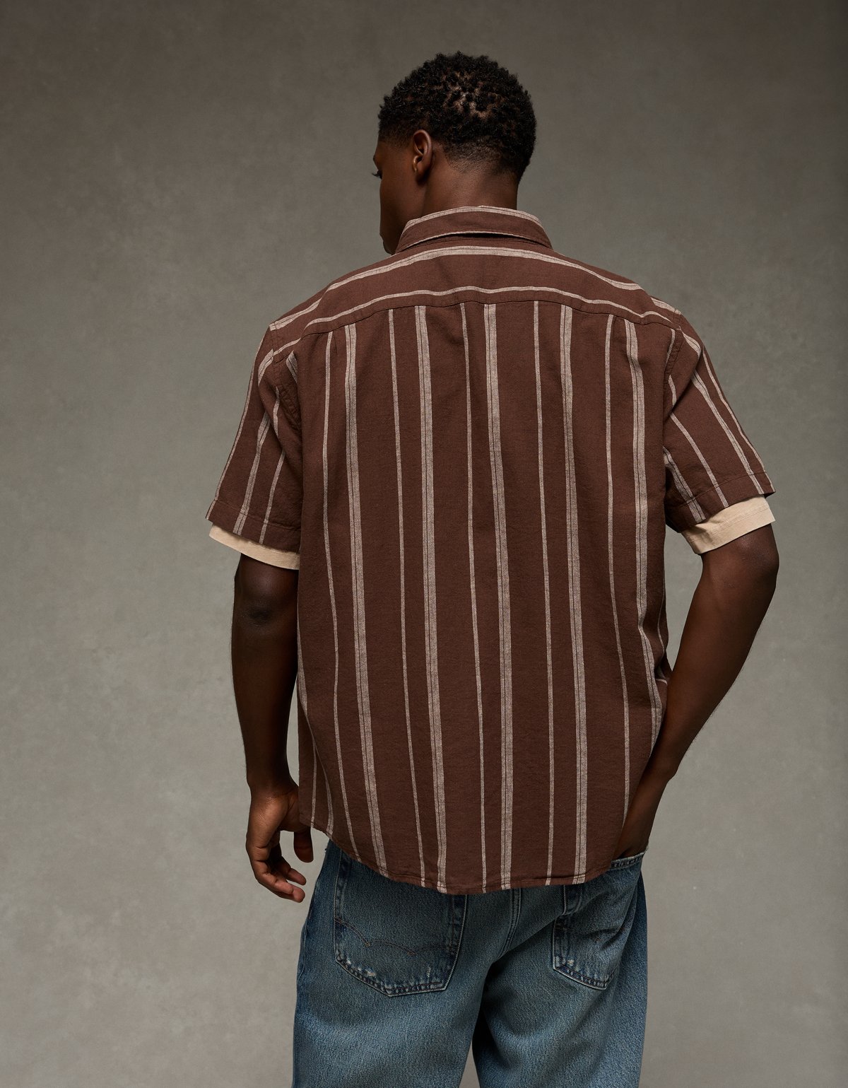 AE Standard Fit Linen-Blend Button-Up Shirt - image 2