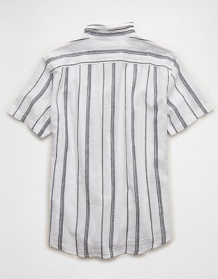 AE Standard Fit Linen-Blend Button-Up Shirt