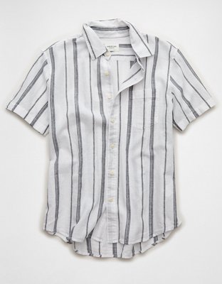 AE Standard Fit Linen-Blend Button-Up Shirt
