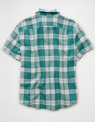 AE Standard Fit Linen-Blend Button-Up Shirt