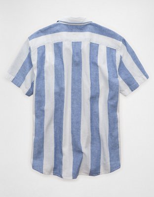 AE Standard Fit Linen-Blend Button-Up Shirt