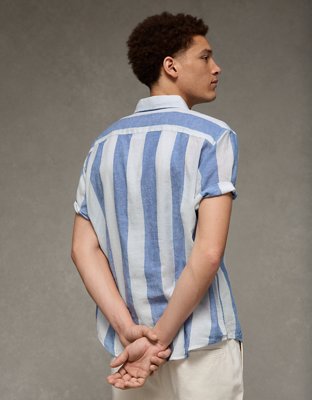 AE Standard Fit Linen-Blend Button-Up Shirt