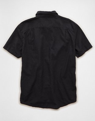 AE Standard Fit Linen-Blend Button-Up Shirt | American Eagle