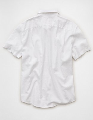 AE Standard Fit Linen-Blend Button-Up Shirt