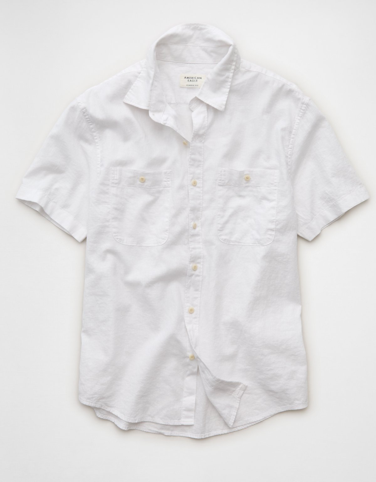 AE Standard Fit Linen-Blend Button-Up Shirt - image 3