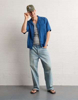 AE Relaxed Short-Sleeve Button-Up Shirt from American Eagle - $27.47
