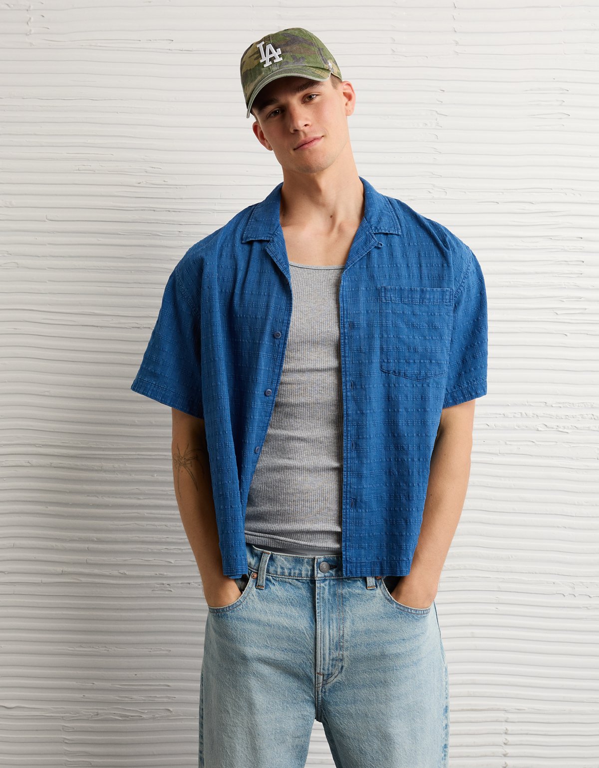 AE Relaxed Short-Sleeve Button-Up Shirt - image 5