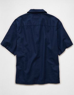 AE Relaxed Coors Light Camp Collar Button-Up Shirt