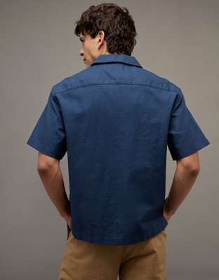 AE Relaxed Coors Light Camp Collar Button-Up Shirt