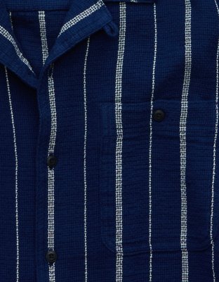 AE Relaxed Fit Camp Collar Button-Up Shirt