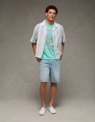 AE Pride Relaxed Fit Oxford Camp Collar Button-Up Shirt