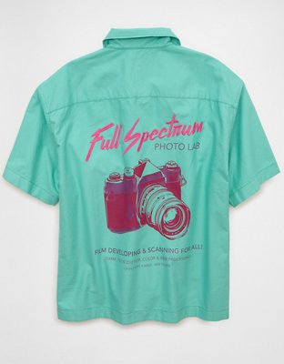 AE Pride Relaxed Fit Oxford Camp Collar Button-Up Shirt