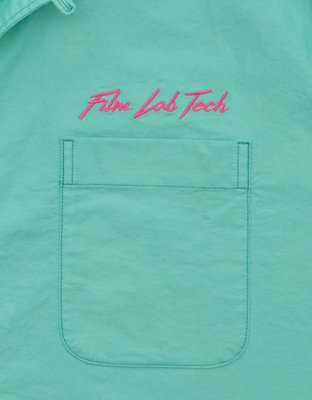 AE Pride Relaxed Fit Oxford Camp Collar Button-Up Shirt