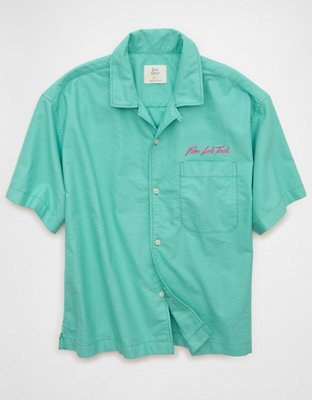 AE Pride Relaxed Fit Oxford Camp Collar Button-Up Shirt