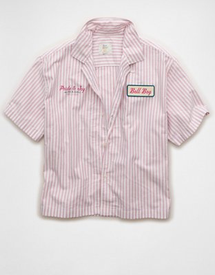 AE Pride Relaxed Fit Oxford Camp Collar Button-Up Shirt
