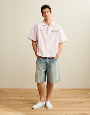 AE Pride Relaxed Fit Oxford Camp Collar Button-Up Shirt